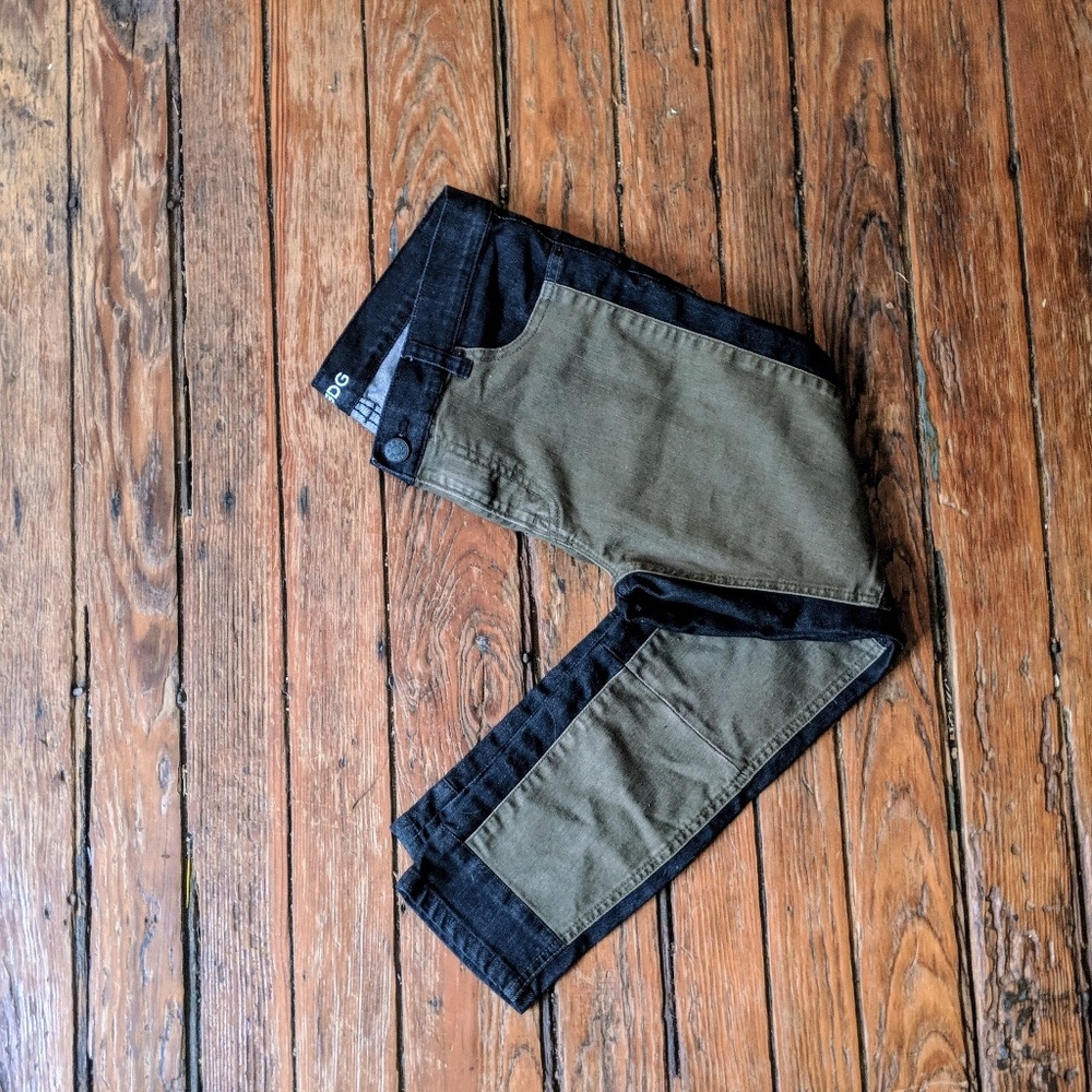 OU black and army green pants